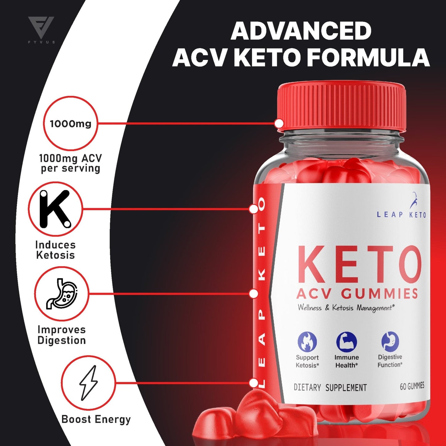 Leap Keto - Keto ACV Gummies - Vitamin Place