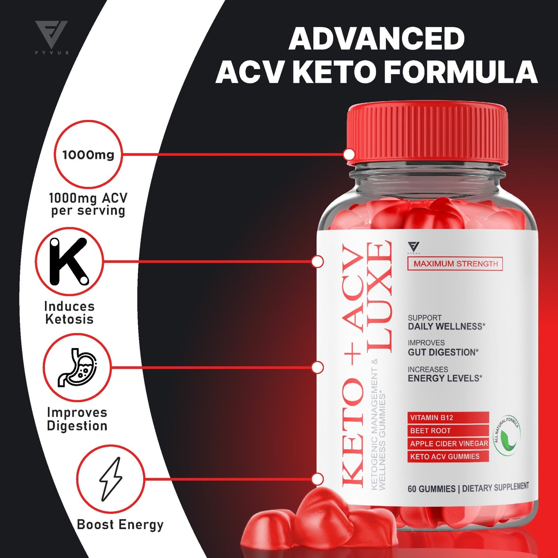 Luxe Keto + ACV Gummies - Vitamin Place